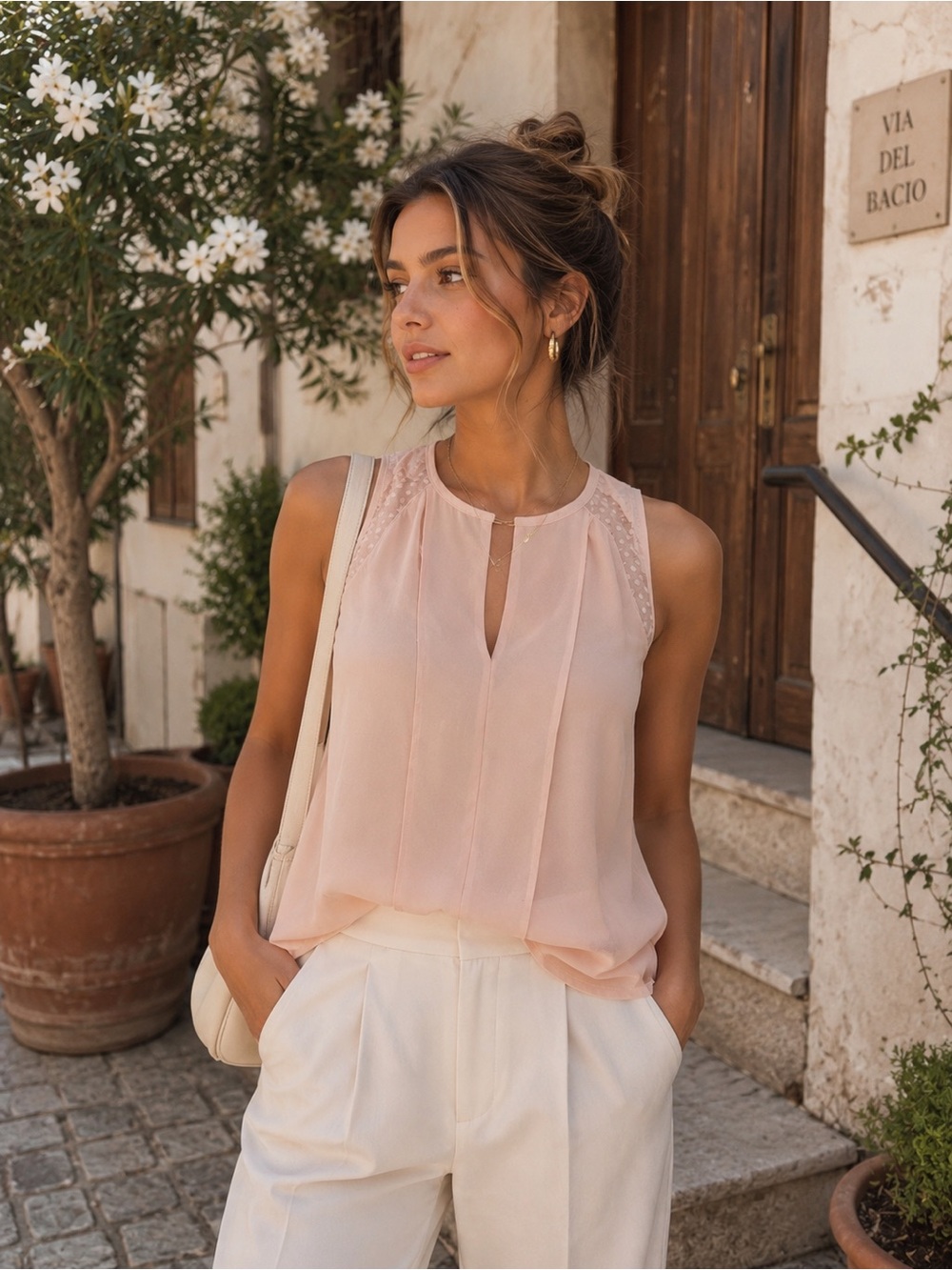 Maeve Blush Pink Sleeveless Camisole